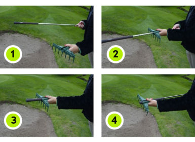 rake rateau cuplifter bonnes pratiques ffgolf 11 mai golf mesures barrieres gestes covid-19 coronavirus