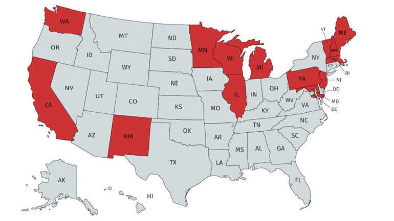 usa map carte fermeture closed golf