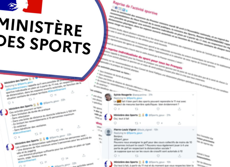 tweet golf ministere sports