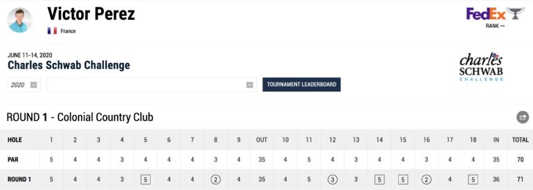 carte perez pga tour tour 1 colonial