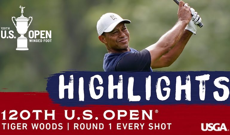 tiger woods us open video