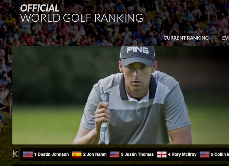 world golf ranking classement mondial perez