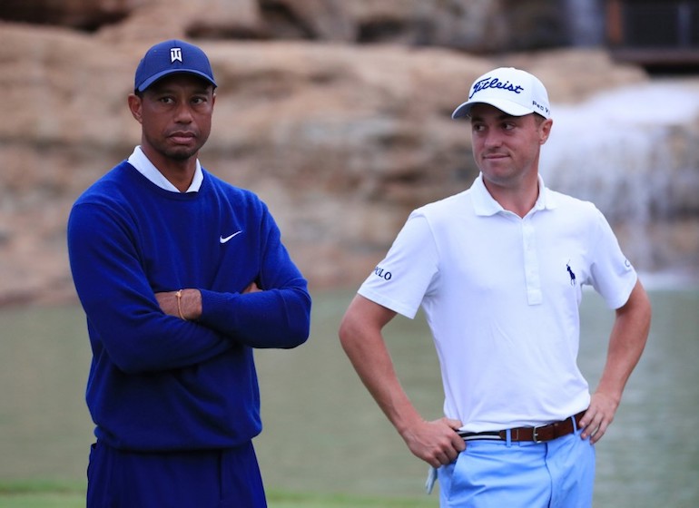 Tiger Woods et Justin Thomas Tom Pennington/Getty Images Payneís Valley Cup/AFP