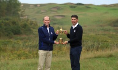 Steve Stricker Padraig Harrington whistling straits ©Andrew Redington/Getty Images,/AFP