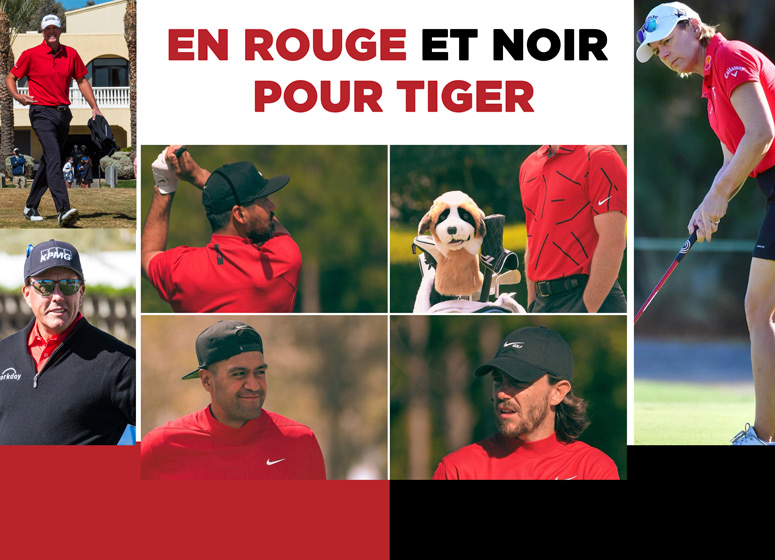 McIlroy et les autres en rouge et noir pour rendre hommage à Tiger dimanche !