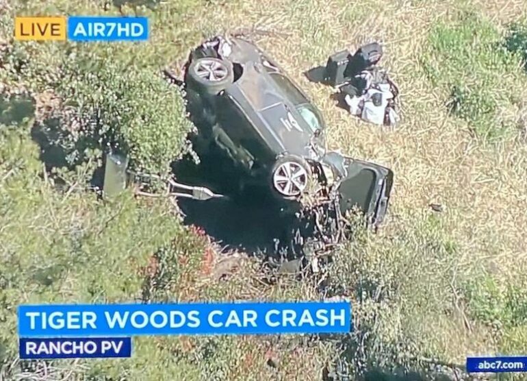 woods crash voiture accident