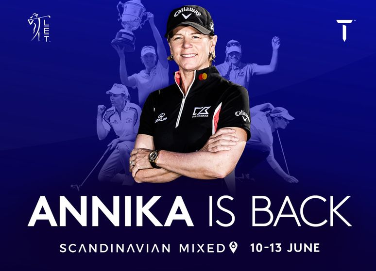 Annika Sörenstam au départ du Scandinavian Mixed