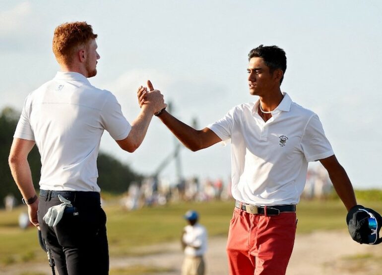 walker cup castillo murphy Photo by Cliff Hawkins / GETTY IMAGES NORTH AMERICA / Getty Images via AFP