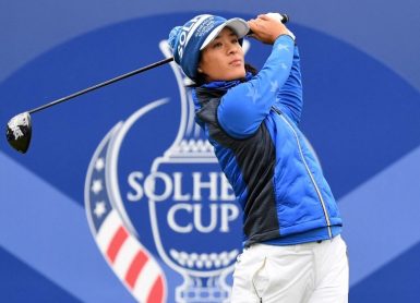 Celine Boutier Solheim Cup Photo by ANDY BUCHANAN / AFP
