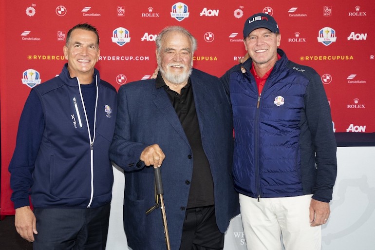 David Kohler, Herb Kohler et Steve Stricker ©Patrick McDermott/Getty Images via AFP