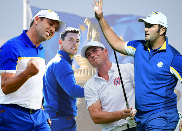 EUROPE RYDER CUP RAHM GARCIA RORY HOVLAND AFP/GETTY