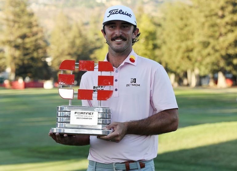 Max Homa Trophy victoire fortinet pga tour / getty