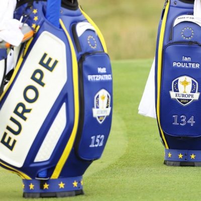 sacs bags Matthew Fitzpatrick team Europe Ian Poulter Photo Andrew Redington / Getty Images via AFP