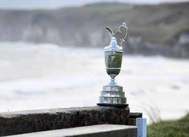 the open claret jug portrush Photo by Charles McQuillan / Getty Images via AFP
