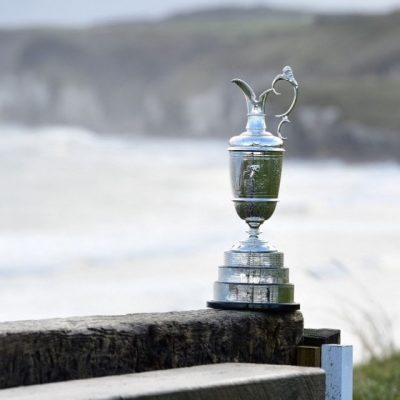 the open claret jug portrush Photo by Charles McQuillan / Getty Images via AFP