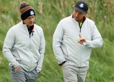 Luke Donald Padraig Harrington Photo by Andrew Redington / GETTY IMAGES NORTH AMERICA / Getty Images via AFP