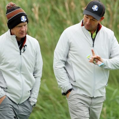 Luke Donald Padraig Harrington Photo by Andrew Redington / GETTY IMAGES NORTH AMERICA / Getty Images via AFP