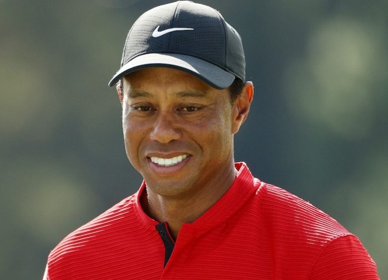 TIGER WOODS SOURIRE MASTERS Patrick Smith / GETTY IMAGES NORTH AMERICA / Getty Images via AFP