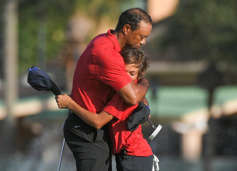 Tiger Woods and Charlie Woods Photo SAM GREENWOOD / GETTY IMAGES NORTH AMERICA / Getty Images via AFP