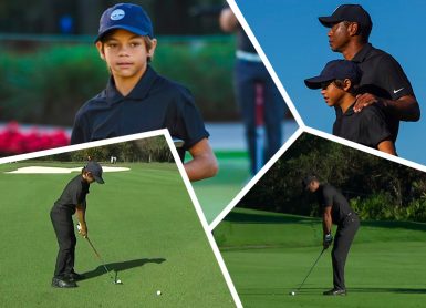 woods charlie tiger pnc championship pro am ©AFP/Getty Douglas P. DeFelice