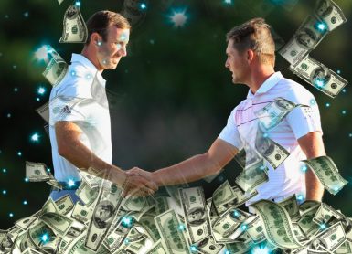 dechambeau-johnson-dollars ©Sam Greenwood/Getty Images/AFP