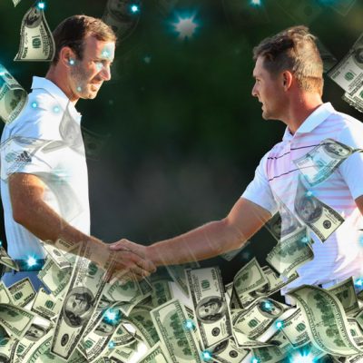 dechambeau-johnson-dollars ©Sam Greenwood/Getty Images/AFP