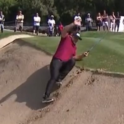 La chute cocasse de Tyrrell Hatton dans le bunker du 10  à Dubaï !