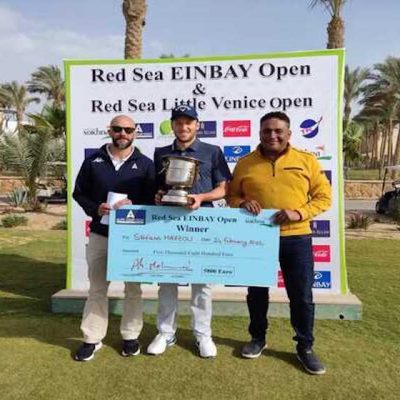 Pierre Pineau sur le podium en Égypte