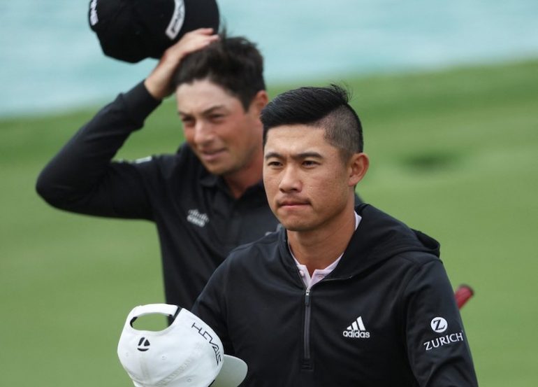 Collin Morikawa Viktor Hovland Photo by Andrew Redington / GETTY IMAGES EUROPE / Getty Images via AFP