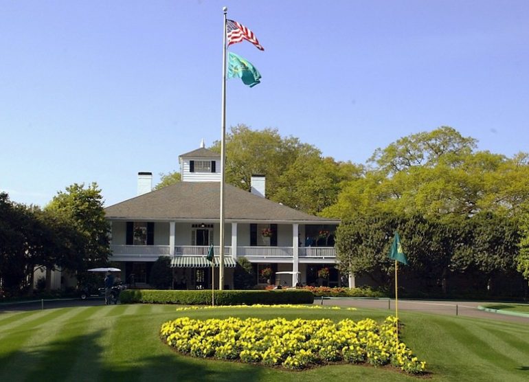 Club House augusta national Photo by JEFF HAYNES / AFP