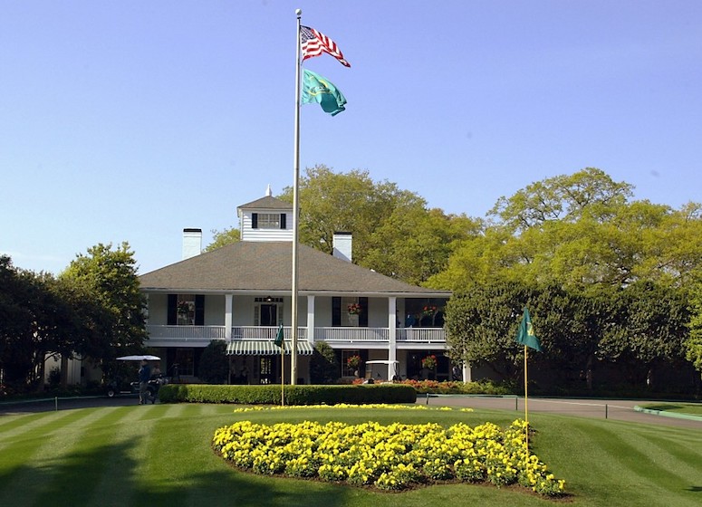 Club House augusta national Photo by JEFF HAYNES / AFP