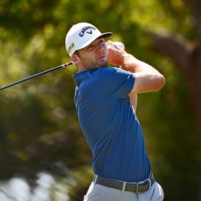 PALM HARBOR, FLORIDA - MARCH 20: Sam Burns of the United States plays his shot from the first tee during the final round of the Valspar Championship on the Copperhead Course at Innisbrook Resort and Golf Club on March 20, 2022 in Palm Harbor, Florida. (Photo by Julio Aguilar/Getty Images)