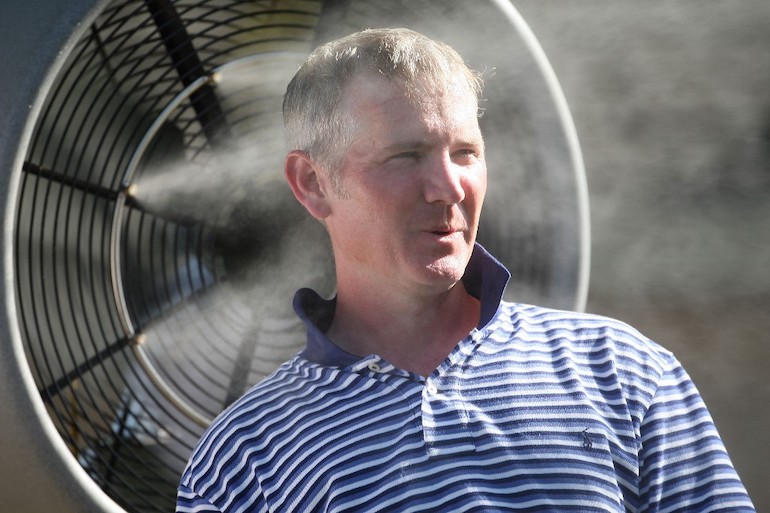 brumisateur fan pga championship Photo by Jamie Squire / Getty Images North America / Getty Images via AFP 