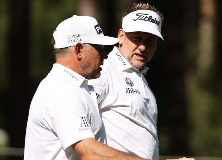 Lee Westwood Ian Poulter Photo by Matthew Lewis / GETTY IMAGES EUROPE / Getty Images via AFP