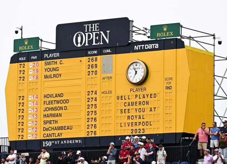 tribune saint andrews classement leaderboard Photo by Stephen Pond/R&A