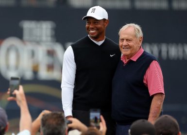 Tiger Woods Jack Nicklaus Photo by Kevin C. Cox/Getty Images