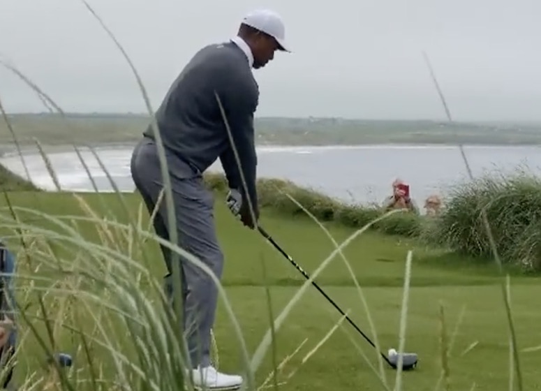 Tiger Woods et Rory McIlroy à l'entrainement à Ballybunion