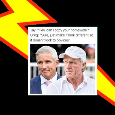 Quand Greg Norman se paie la tête de Jay Monahan en l'accusant d'avoir copié !