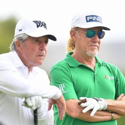 Gary Player Miguel Angel Jimenez Photo © Mark Runnacles/Getty Images)