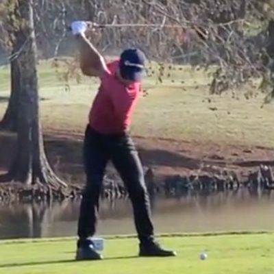 Charlie Woods impressionne par son driving ultra puissant