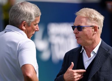 Jay Monahan, PGA Tour Keith Pelley, European Tour Group Photo by ROSS KINNAIRD / GETTY IMAGES EUROPE / Getty Images via AFP