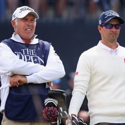 Adam Scott caddie Steve Williams Photo by Christian Petersen/Getty Images