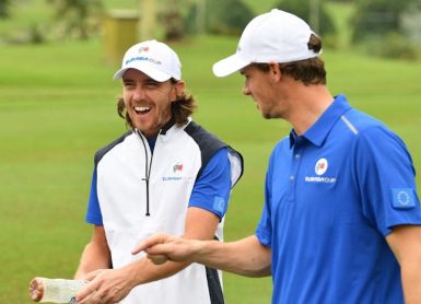 Tommy Fleetwood Thomas PietersPhoto by STUART FRANKLIN / GETTY IMAGES ASIAPAC / Getty Images via AFP
