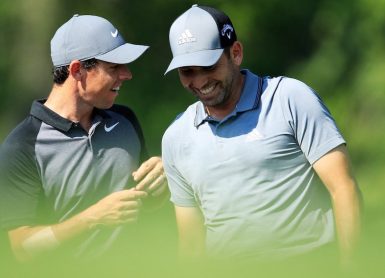 Rory McIlroy Sergio Garcia Photo by ANDY LYONS / GETTY IMAGES NORTH AMERICA / Getty Images via AFP