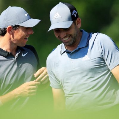 Rory McIlroy Sergio Garcia Photo by ANDY LYONS / GETTY IMAGES NORTH AMERICA / Getty Images via AFP