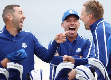 Sergio Garcia Paul Casey Ian Poulter Photo by Patrick Smith / GETTY IMAGES NORTH AMERICA / Getty Images via AFP