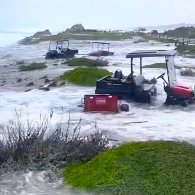 Le parcours de Monterey Peninsula dévasté par une bombe cyclonique
