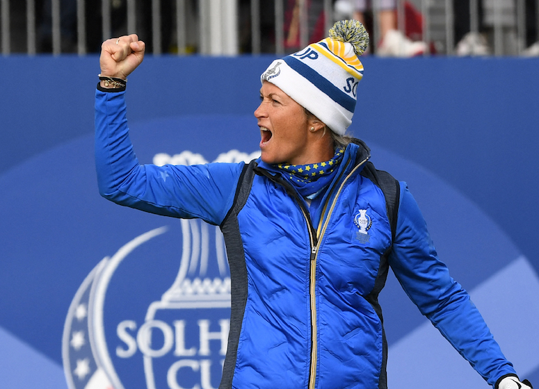 Suzann Pettersen Photo by ANDY BUCHANAN / AFP Solheim cup