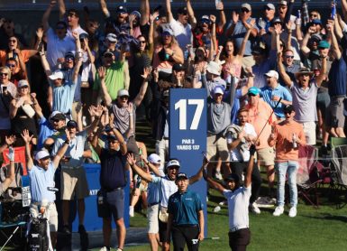 AaronRaiHoleInOne SAM GREENWOOD / GETTY IMAGES NORTH AMERICA / Getty Images via AFP