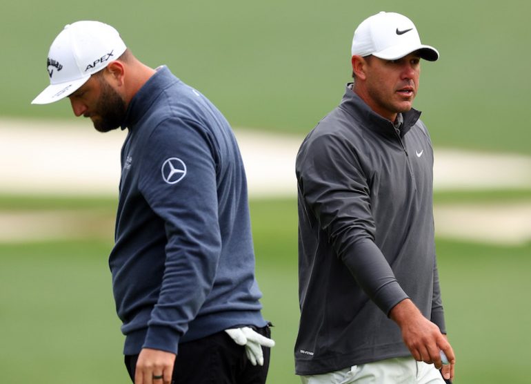 Jon Rahm Brooks Koepka Photo by Andrew Redington / GETTY IMAGES NORTH AMERICA / Getty Images via AFP